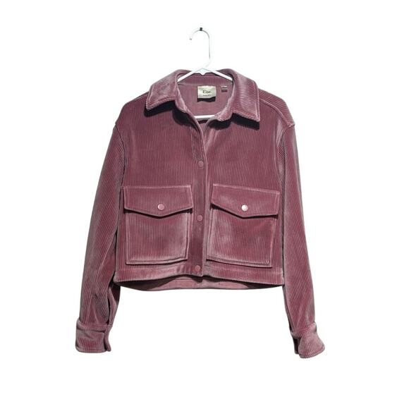 Elie Tahari Jackets & Blazers - Elie Tahari Women's Pink Corduroy Cropped Jacket Size S/P Snap Front Utility